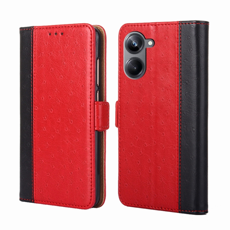 

For Realme 10 Pro 5G Ostrich Texture Flip Leather Phone Case(Red)