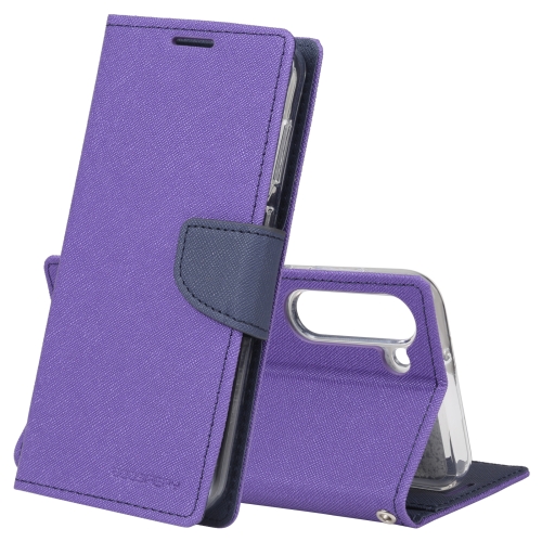 For Samsung Galaxy S23+ 5G GOOSPERY FANCY DIARY Cross Texture Leather Phone Case(Purple)