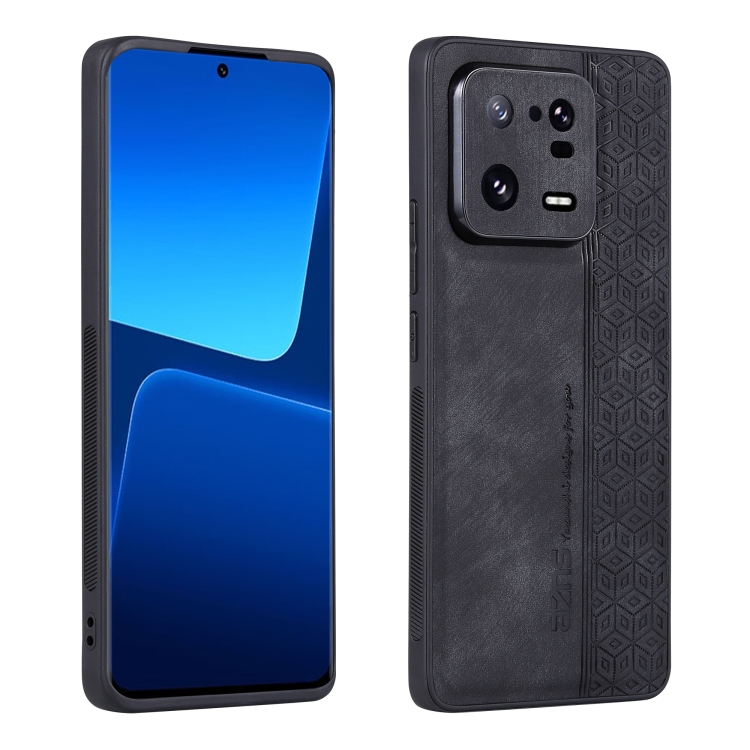 

For Xiaomi 13 Pro AZNS 3D Embossed Skin Feel Phone Case(Black)