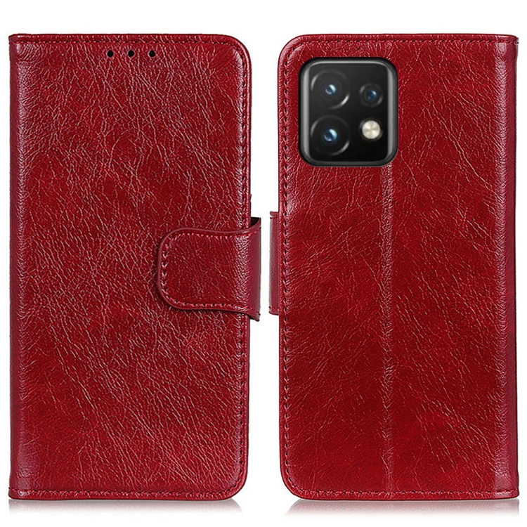 

For Motorola Moto X40 Pro Nappa Texture Leather Phone Case(Red)