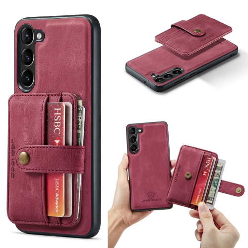 

For Samsung Galaxy S23+ 5G JEEHOOD RFID Anti-Theft Wallet Magnetic Leather Phone Case(Red)