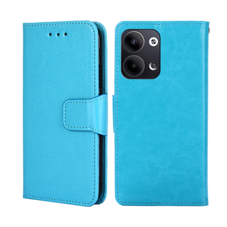 

For OPPO Reno9 5G / Reno9 Pro 5G Crystal Texture Leather Phone Case(Sky Blue)
