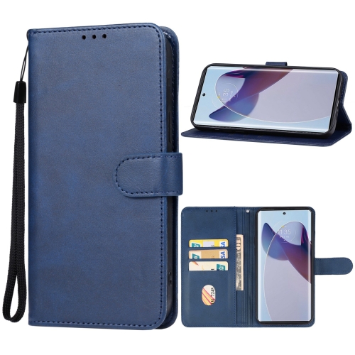 

For Motorola Moto X40 Pro Leather Phone Case(Blue)