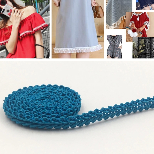 

WG000108 Polyester Silk Centipede Shape Lace Belt DIY Clothing Accessories, Length: 50m, Width: 0.8cm(Blue)