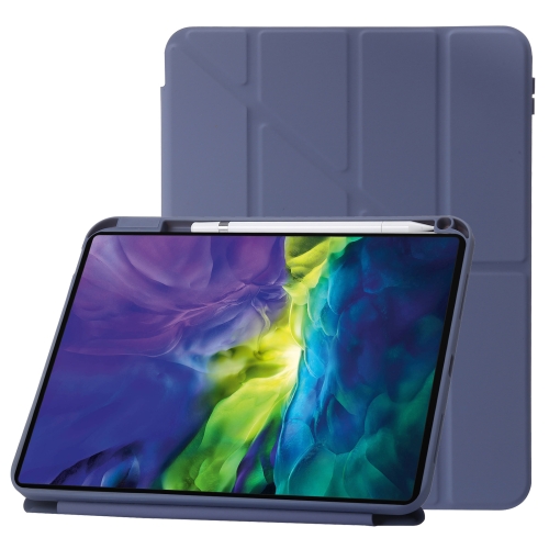 

For iPad 10th Gen 10.9 2022 Deformation Transparent Acrylic Leather Tablet Case(Lavender Grey)