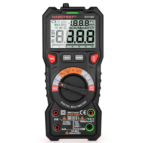 

HABOTEST HT118A Handheld Double Backlight High-precision Automatic Digital Multimeter