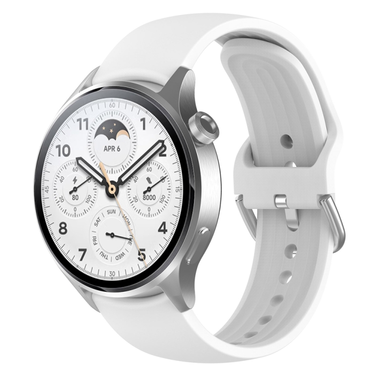 

For Xiaomi Watch S2 22mm Solid Color Silicone Watch Band(White)