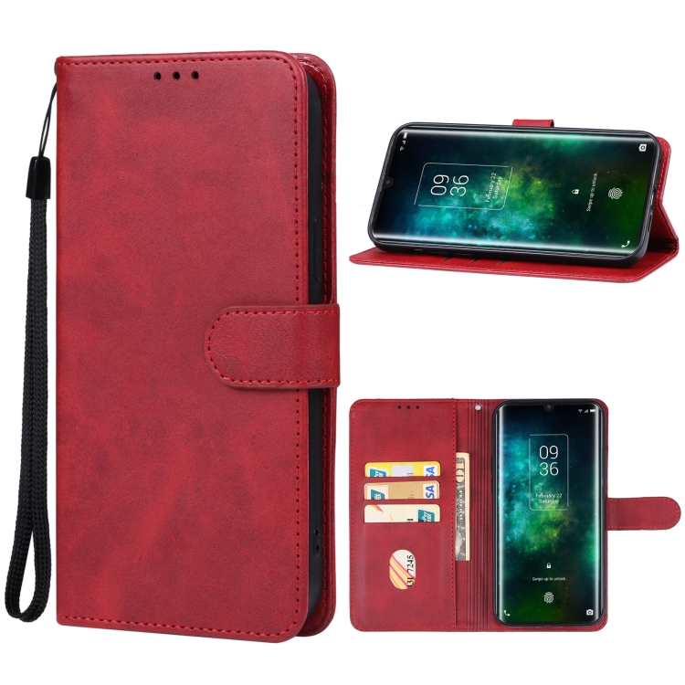 

For TCL 10 Plus Leather Phone Case(Red)