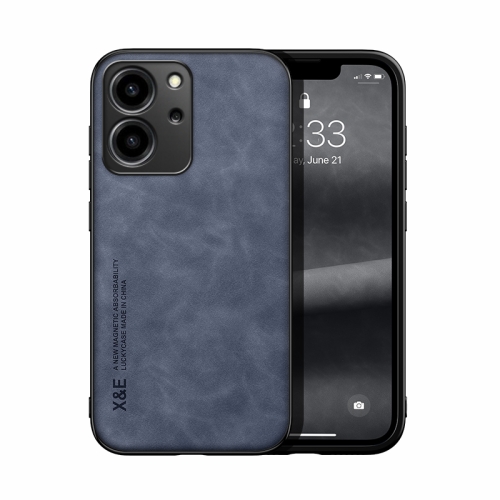 

For Honor 80 SE Skin Feel Magnetic Leather Back Phone Case(Blue)
