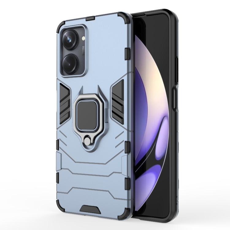 

For Realme 10 Pro Magnetic Ring Holder PC + TPU Phone Case(Navy Blue)