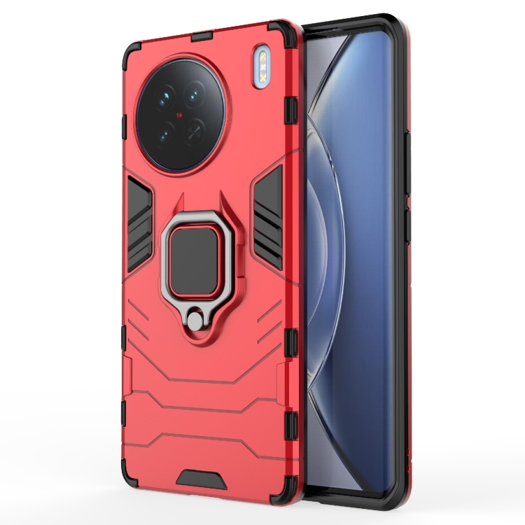 

For vivo X90 5G Magnetic Ring Holder PC + TPU Phone Case(Red)