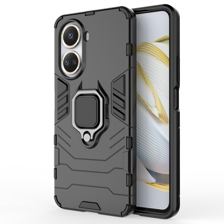 

For Huawei nova 10 SE 4G Magnetic Ring Holder PC + TPU Phone Case(Black)