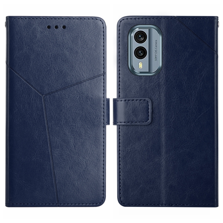

For Nokia X30 HT01 Y-shaped Pattern Flip Leather Phone Case(Blue)
