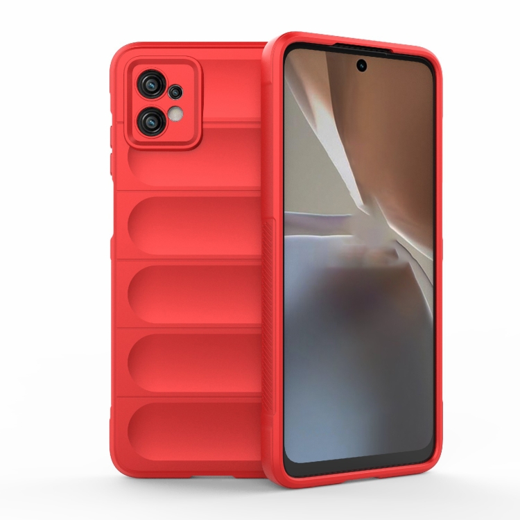 

For Motorola Moto G32 Magic Shield TPU + Flannel Phone Case(Red)