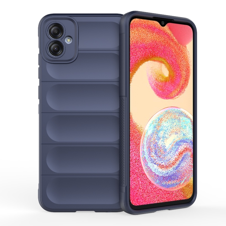 

For Samsung Galaxy A04e 4G Magic Shield TPU + Flannel Phone Case(Dark Blue)