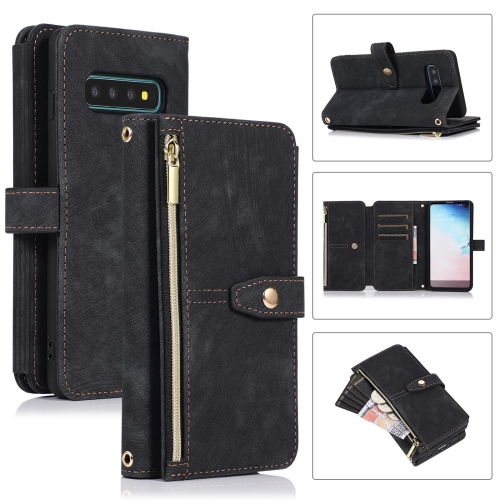 

For Samsung Galaxy S10e Dream 9-Card Wallet Zipper Bag Leather Phone Case(Black)