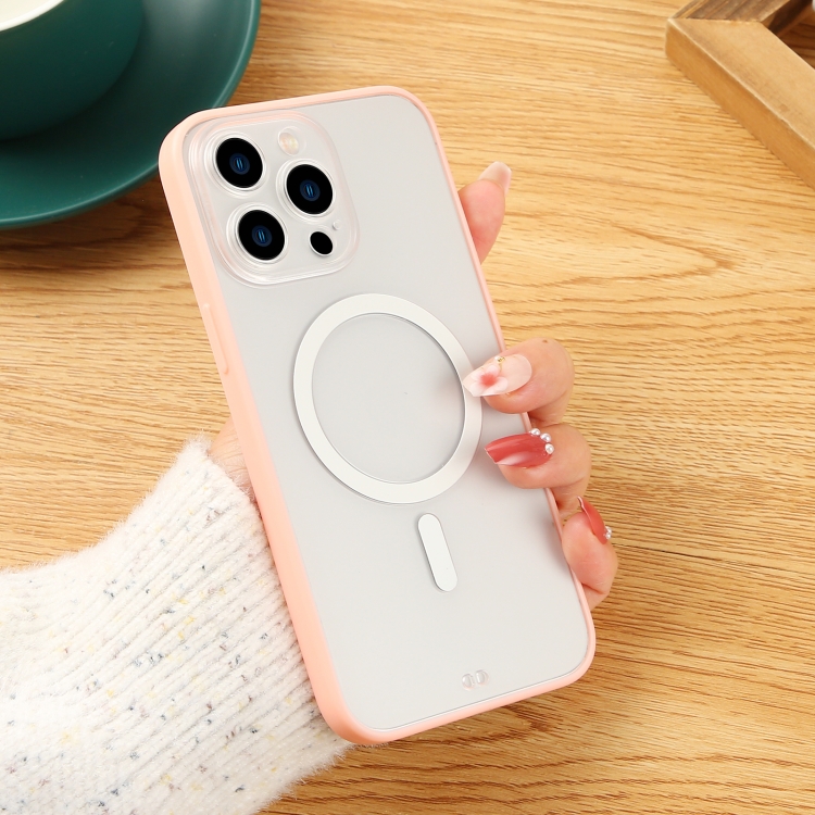

For iPhone 13 Matte MagSafe Magnetic Phone Case(Pink)