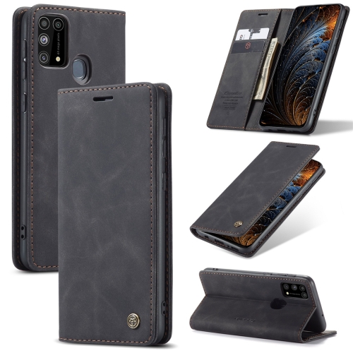 

For Galaxy M31 CaseMe-013 Multifunctional Horizontal Flip Leather Case with Card Slot & Holder & Wallet(Black)