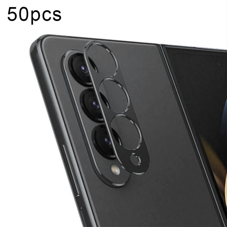 

For Samsung Galaxy Z Fold4 5G 50pcs Integrated Rear Camera Lens Tempered Glass Film(Black)