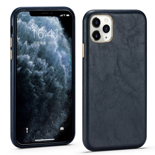 

For iPhone 11 Pro Lamb Texture Leather All-inclusive Shockproof Phone Case(Blue)