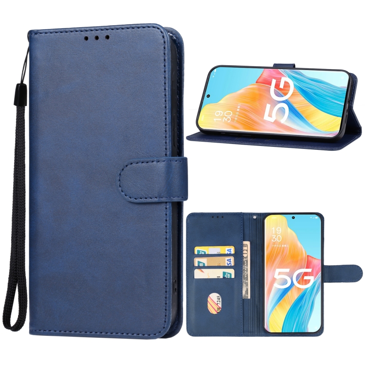 

For OPPO Reno8 T 5G Leather Phone Case(Blue)
