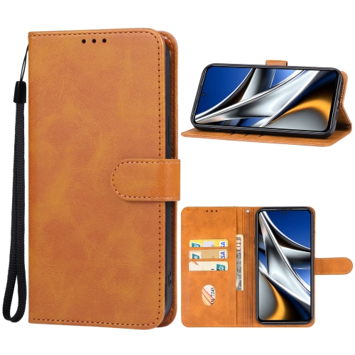 

For Xiaomi Poco X5 Pro Leather Phone Case(Brown)