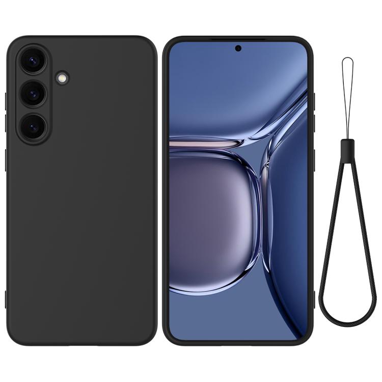 

For Samsung Galaxy S25 FE 5G Solid Color Liquid Silicone Dropproof Full Coverage Phone Case(Black)