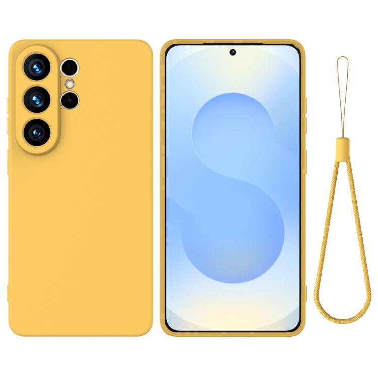 

For Samsung Galaxy S26 Ultra 5G Solid Color Liquid Silicone Dropproof Full Coverage Phone Case(Yellow)