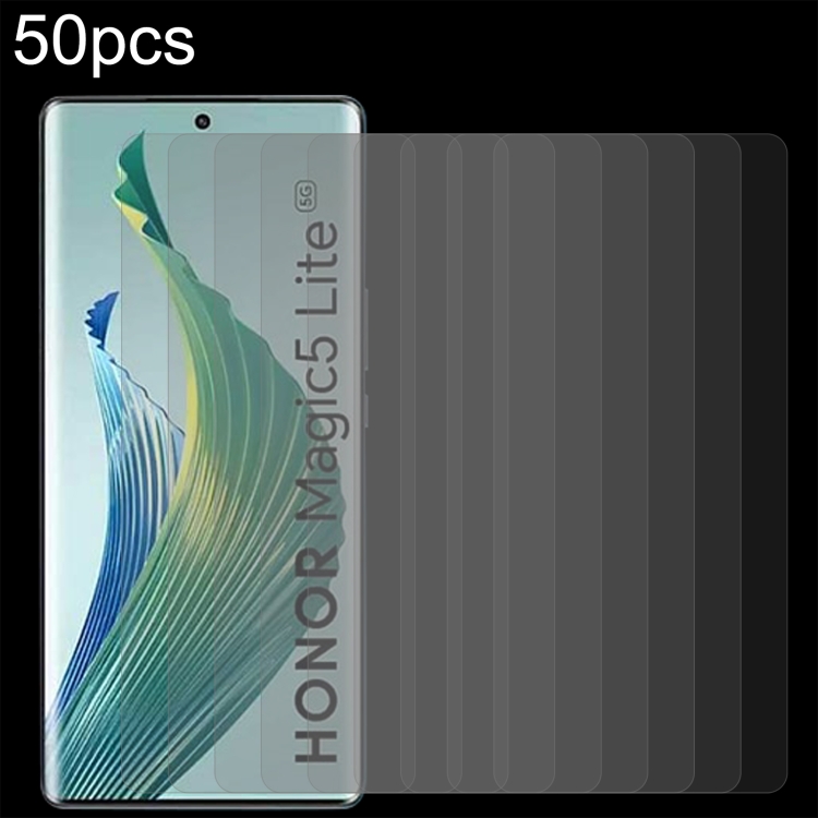 

For Honor Magic 5 Lite 50pcs 0.26mm 9H 2.5D Tempered Glass Film