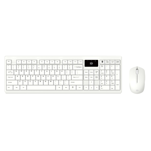 FOETOR 1300 Wireless Keyboard Mouse Set(White)
