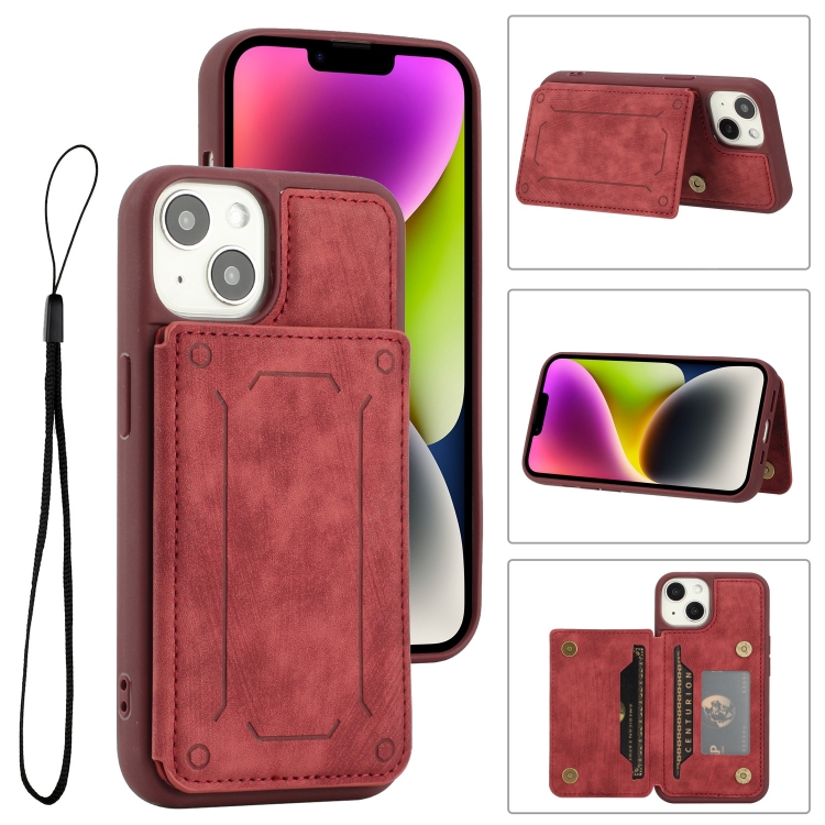

For iPhone 14 Plus Dream Magnetic Back Cover Card Wallet Phone Case(Red)