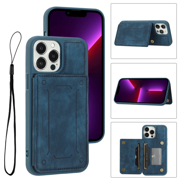 

For iPhone 13 Pro Dream Magnetic Back Cover Card Wallet Phone Case(Blue)