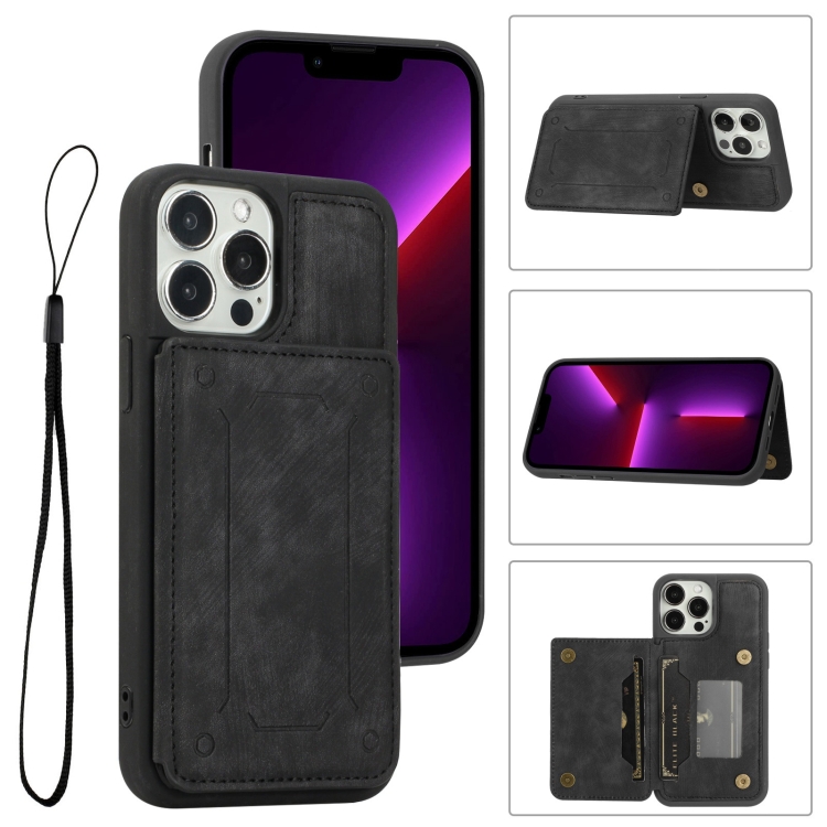 

For iPhone 11 Pro Max Dream Magnetic Back Cover Card Wallet Phone Case(Black)