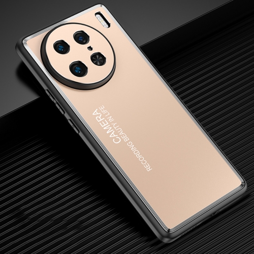 

For vivo X90 Pro Frosted Metal Phone Case(Gold)