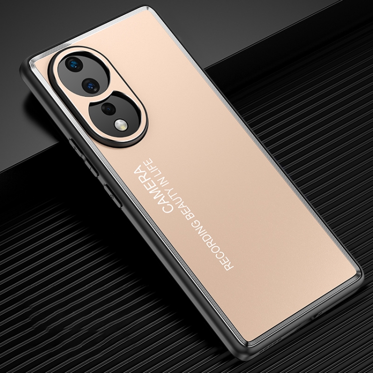 

For Honor 80 Frosted Metal Phone Case(Gold)