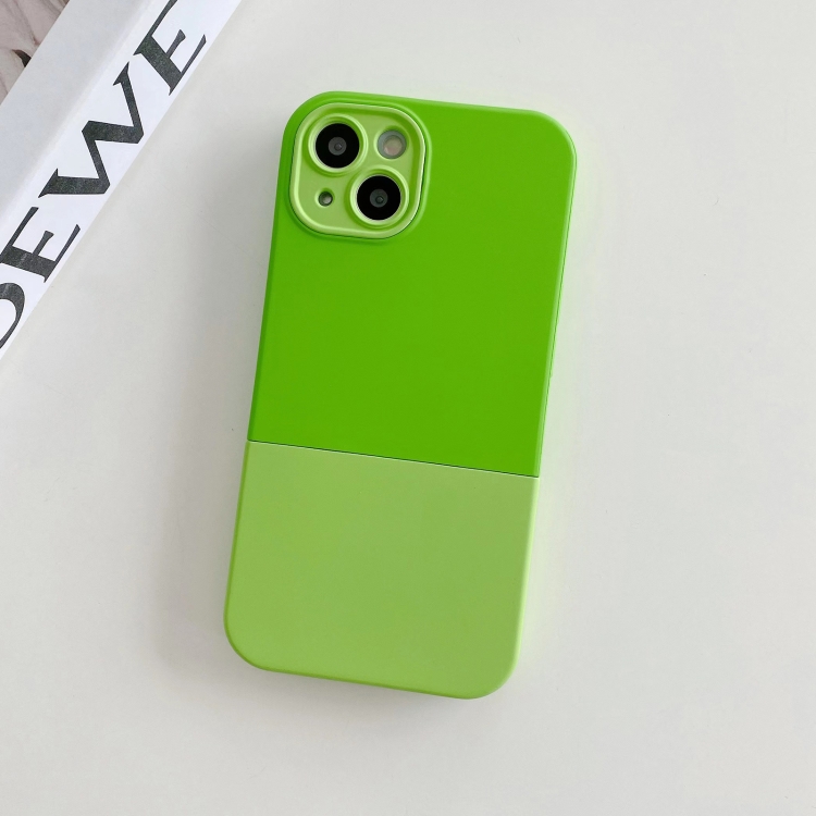 

For iPhone 12 3 in 1 Liquid Silicone Phone Case(Light Green)