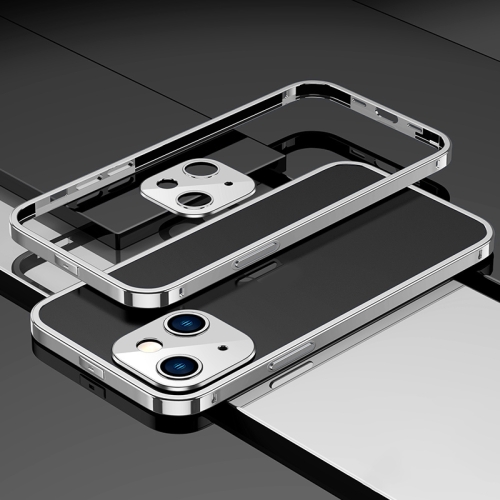 

For iPhone 14 Plus Electroplated Glossy Stainless Steel Phone Case(Silver)