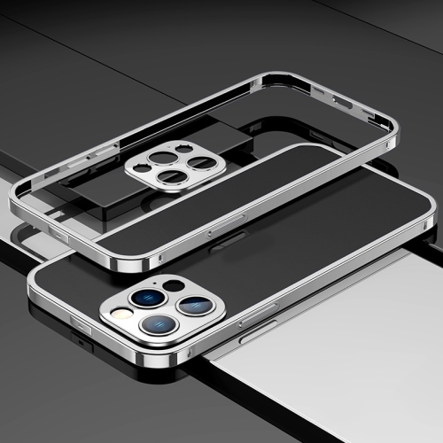 

For iPhone 14 Pro Electroplated Glossy Stainless Steel Phone Case(Silver)