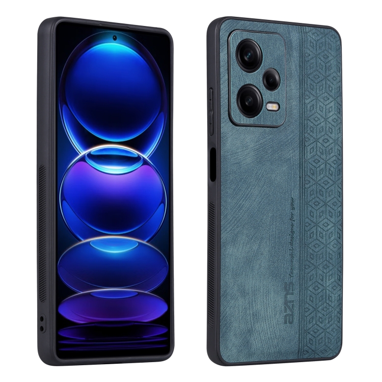 

For Xiaomi Redmi Note 12 Pro+ China AZNS 3D Embossed Skin Feel Phone Case(Dark Green)