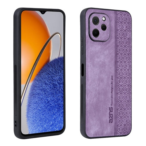 

For Huawei Enjoy 50z / nova Y61 AZNS 3D Embossed Skin Feel Phone Case(Purple)