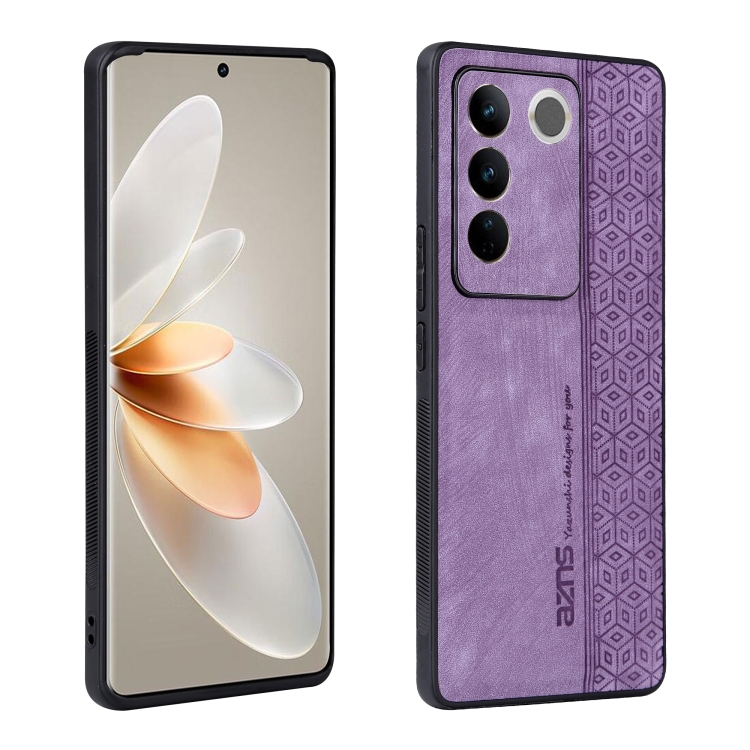 

For vivo S16/S16 Pro AZNS 3D Embossed Skin Feel Phone Case(Purple)