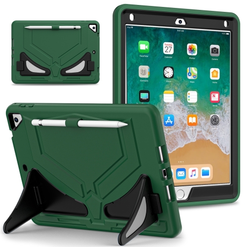 

For iPad 9.7 2018/2017 / Pro 9.7 2016 / Air 2 Silicone + PC Shockproof Protective Tablet Case(Green+Black)