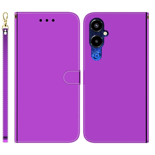 

For Tecno Pova 4 Pro Imitated Mirror Surface Flip Leather Phone Case(Purple)