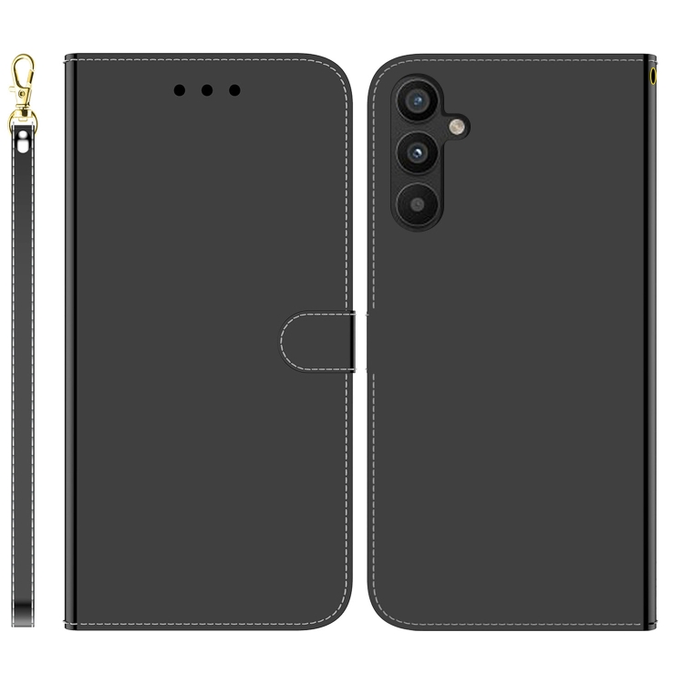

For Samsung Galaxy A54 5G Imitated Mirror Surface Flip Leather Phone Case(Black)