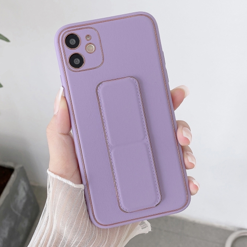 

For iPhone 11 Electroplated Wrist Holder Phone Case(Purple)