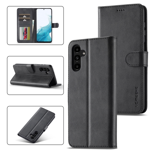 

For Samsung Galaxy A34 5G LC.IMEEKE Calf Texture Leather Phone Case(Black)