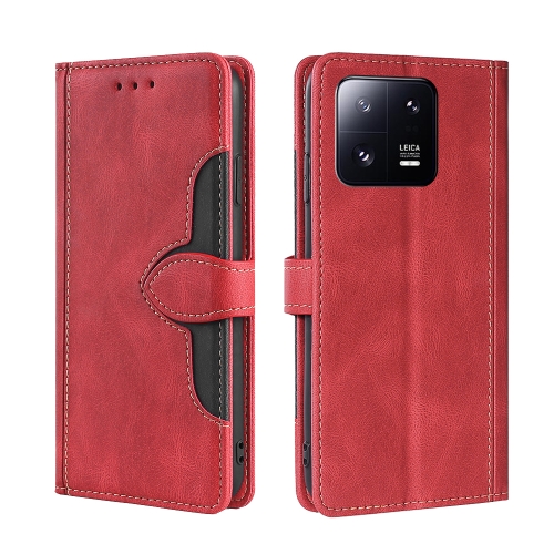 

For Xiaomi 13 Pro Skin Feel Magnetic Buckle Leather Phone Case(Red)