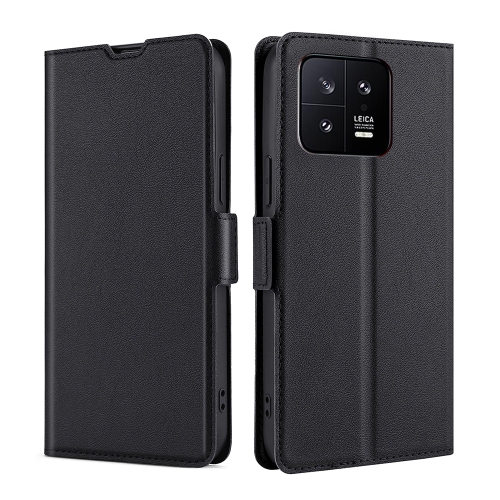 

For Xiaomi 13 Ultra-thin Voltage Side Buckle Leather Phone Case(Black)