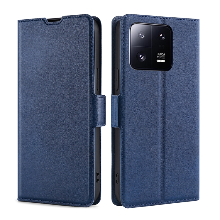 

For Xiaomi 13 Pro Ultra-thin Voltage Side Buckle Leather Phone Case(Blue)