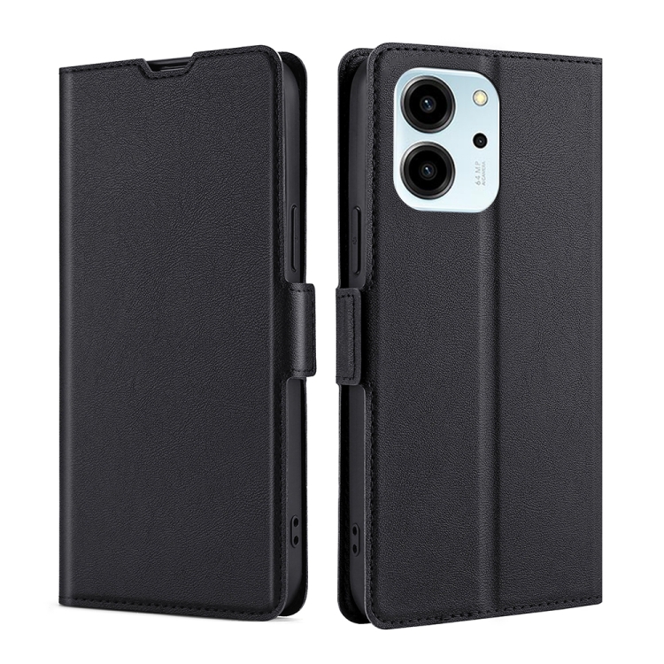 

For Honor 80 SE Ultra-thin Voltage Side Buckle Leather Phone Case(Black)